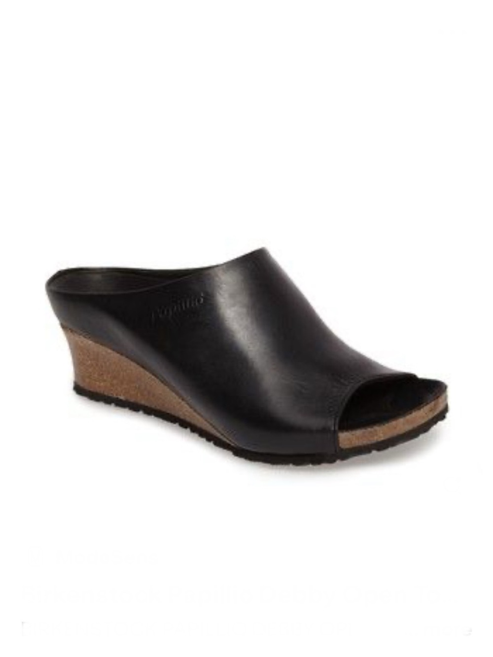 Papillio Debby Leather Wedge Slide Sandals 39